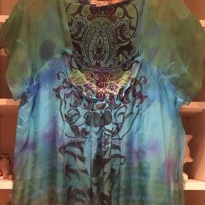 OneWorld chiffon top size XL